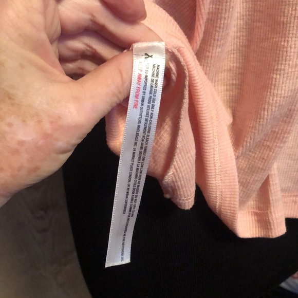 Pretty Peach FREE PEOPLE Tank Top made in the USA - Picture 5 of 7